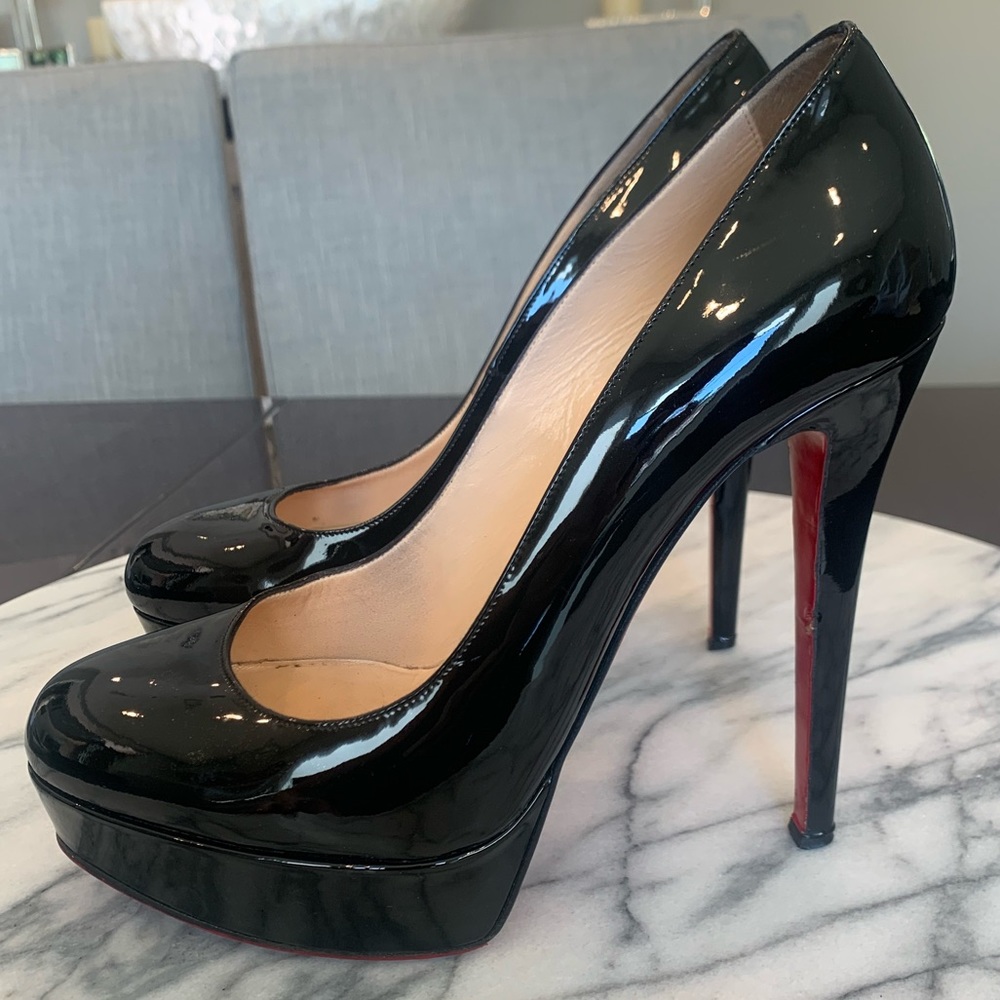 Christian Louboutin round toe platform pumps